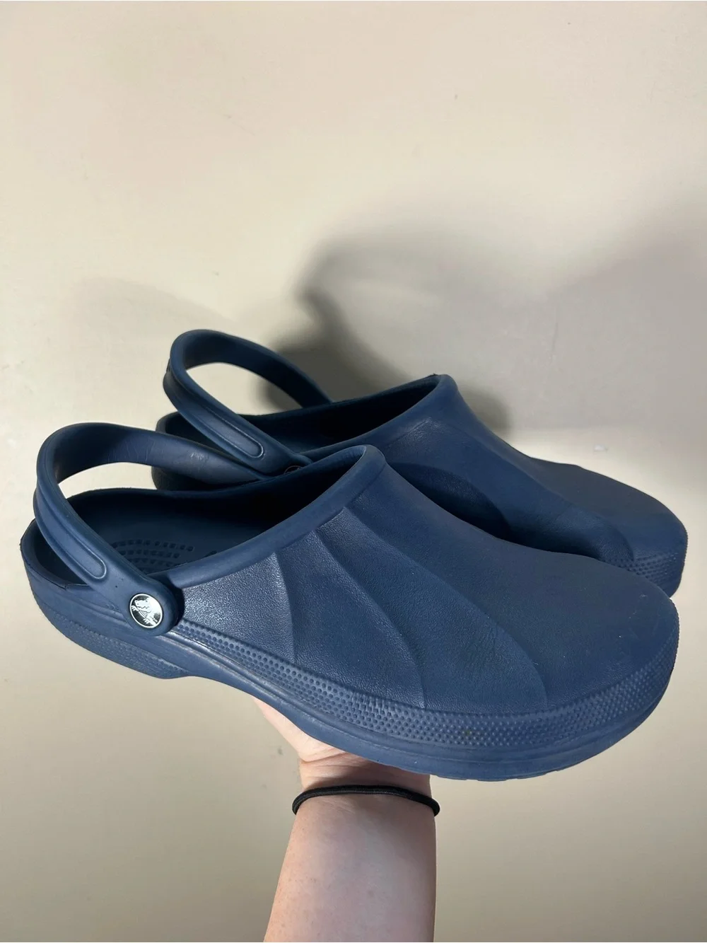 Men’s Crocs Classic Navy Blue Slip On Clogs Size 12